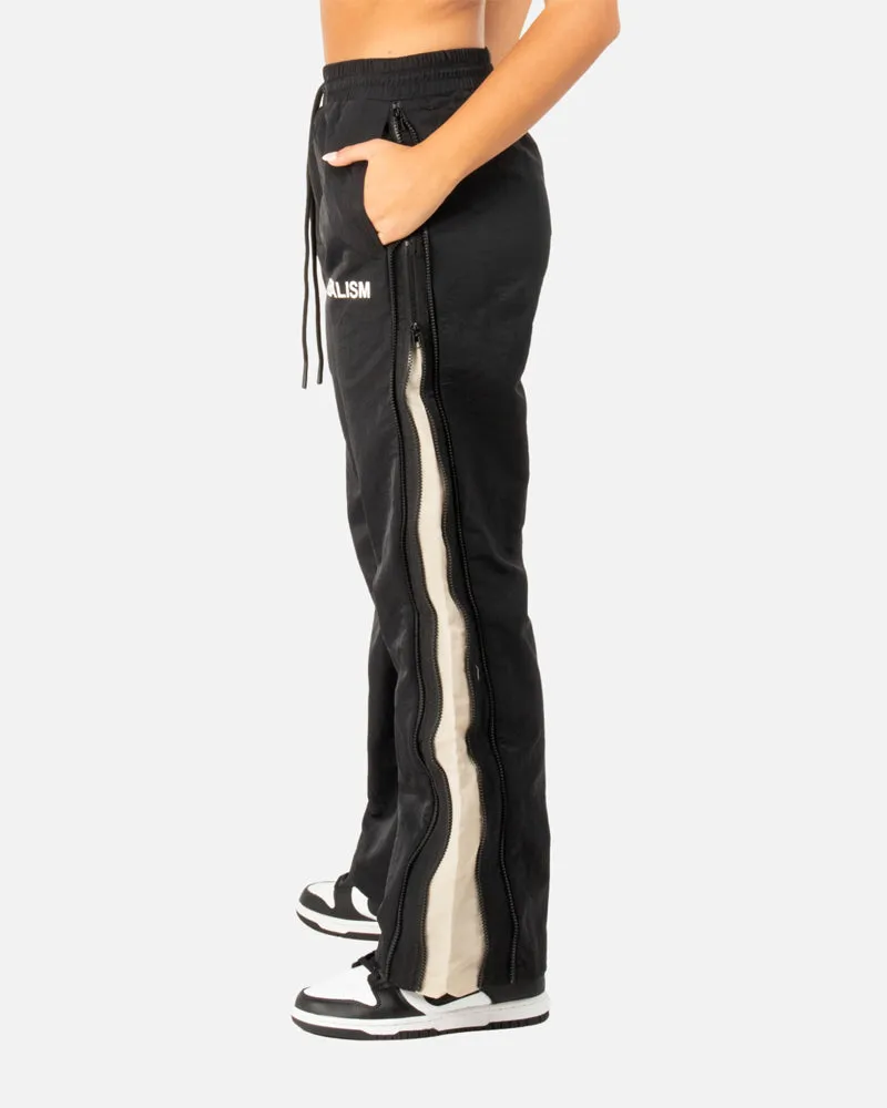 SSS REALISM REIGN DOUBLE ZIP TRACK PANTS BLACK