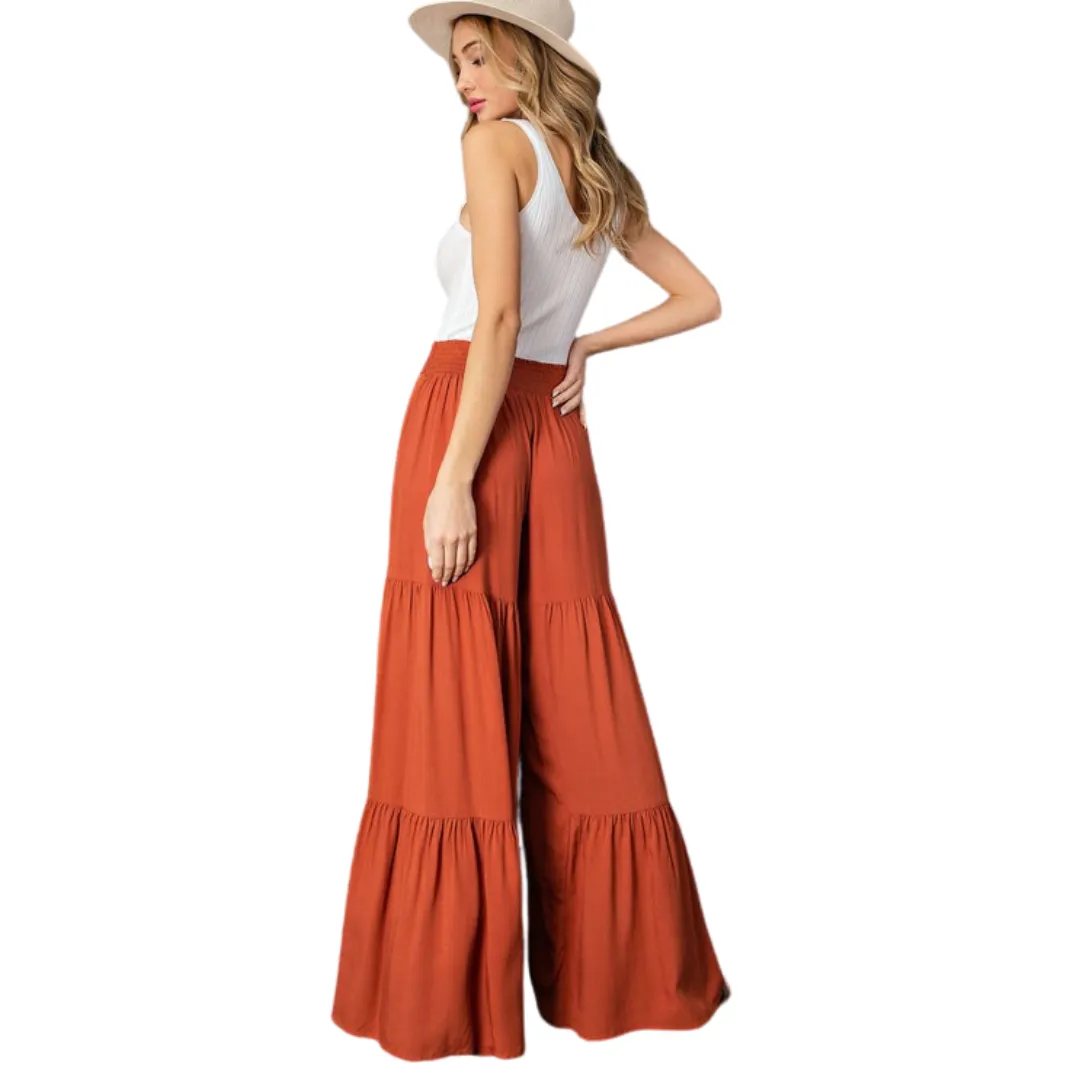 Tiered Wide Leg Pant