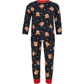 Tokyo Laundry Rudolph Repeat 2 Piece Boys Christmas Pyjama Set - Navy