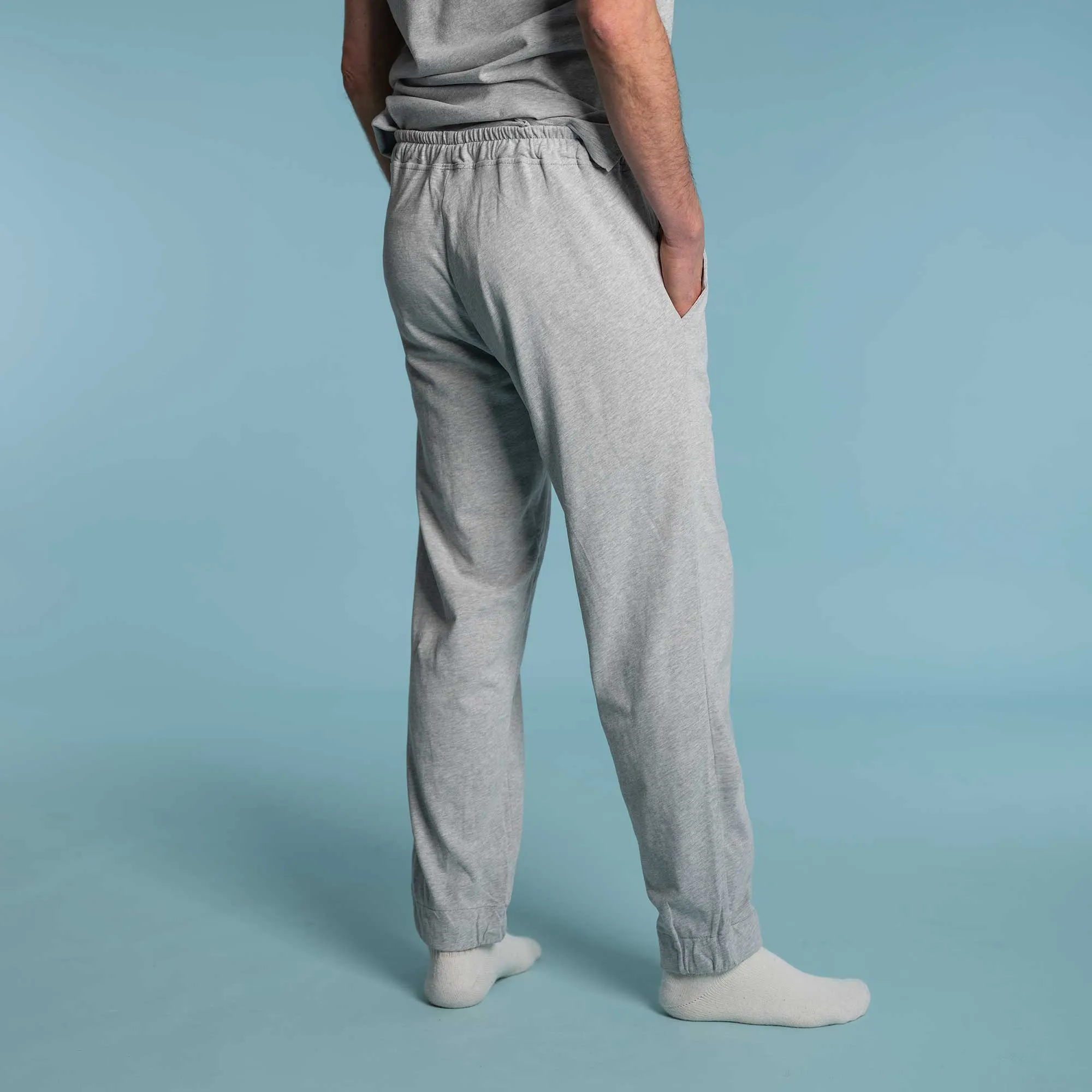 WEST COAST 100% Organic Prima Cotton Jersey Jogger Pants (Covered Organic Elastic Waist & Cuff) (100% Biodegradable OC Thread Option)