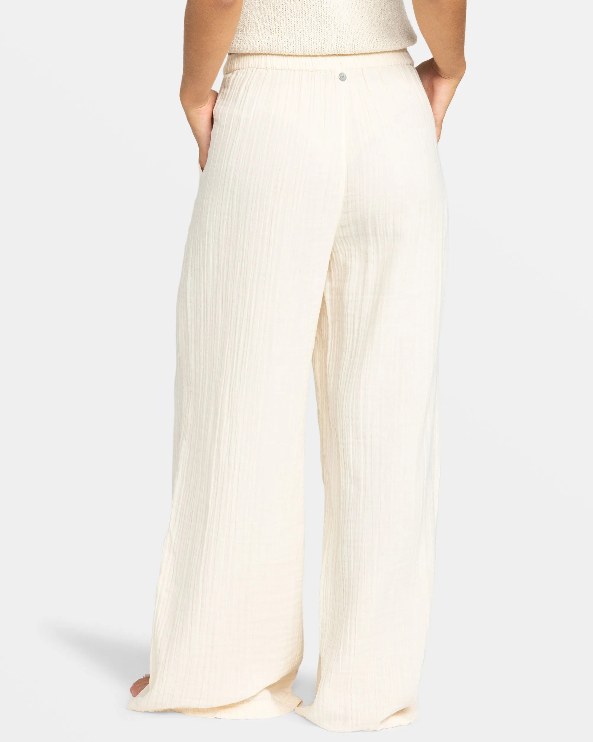 What A Vibe Wide Leg Pants - Parchment