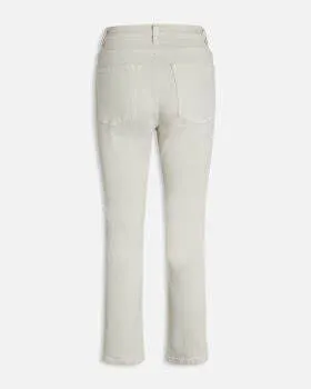 White Boyfriend High-Waist Jeans