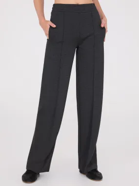 Wide-Leg Front Pintuck Pants