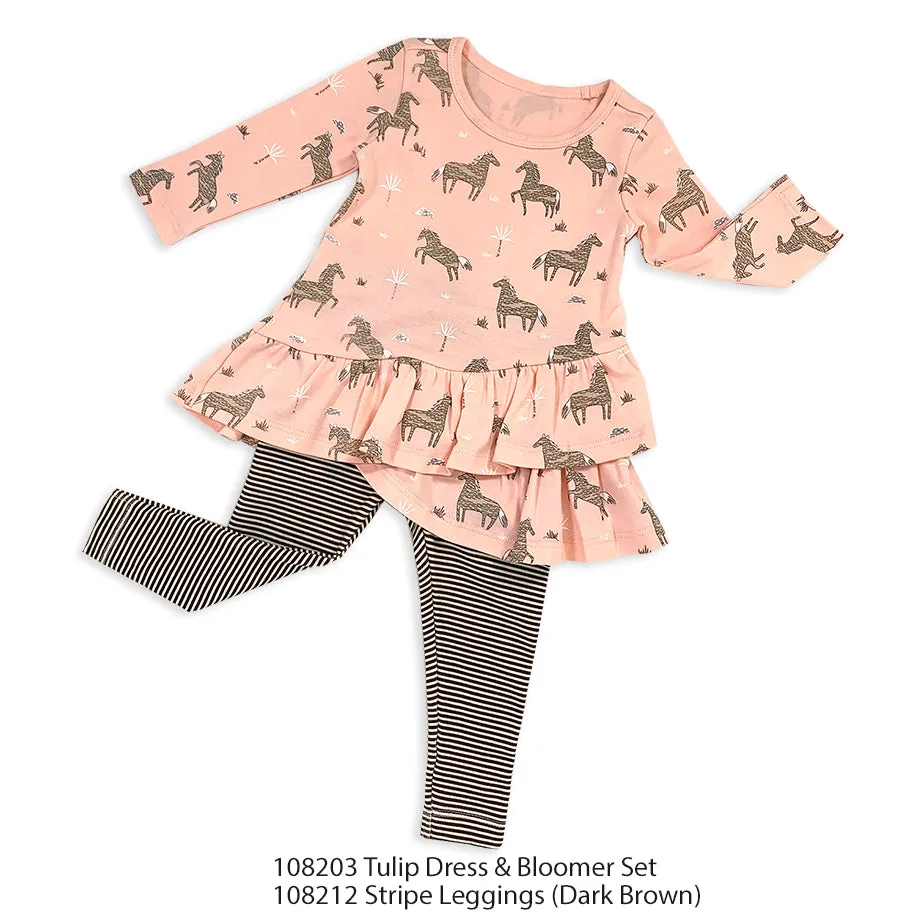 Wild & Free Horse Tulip Dress & Bloomer Set