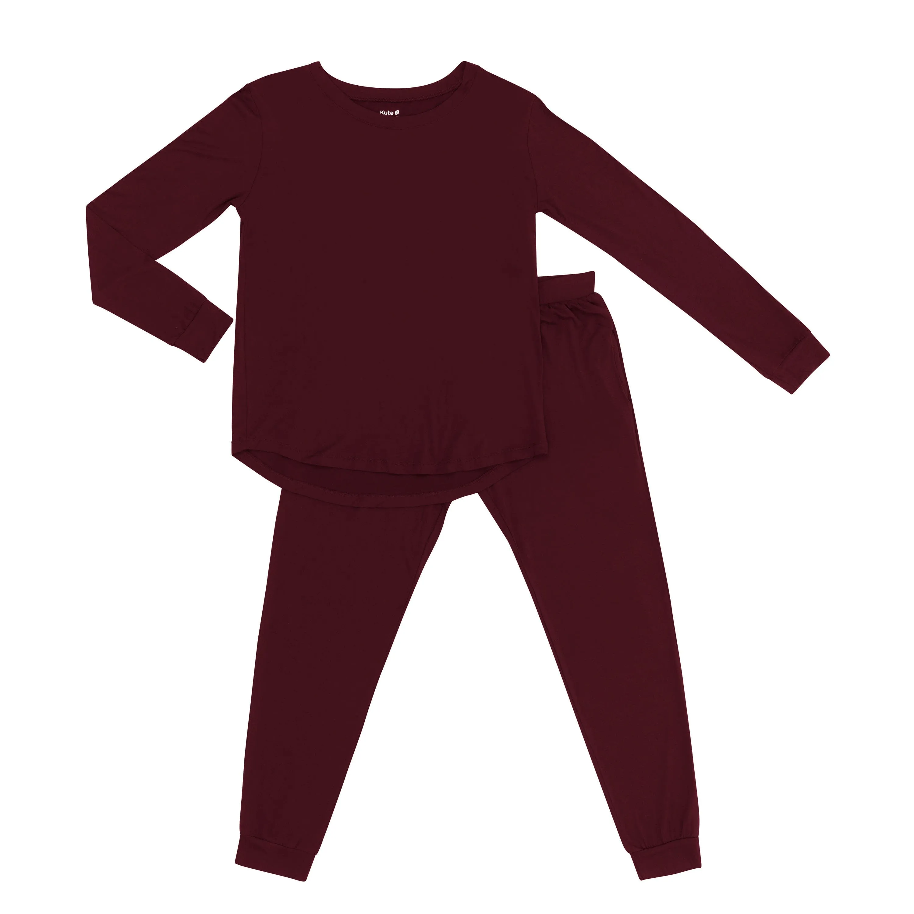 Women's Jogger Pajama Set in Burgundy